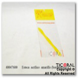 ESTECA ACRILICO AMARILLO (BORDEADORA) x 1
